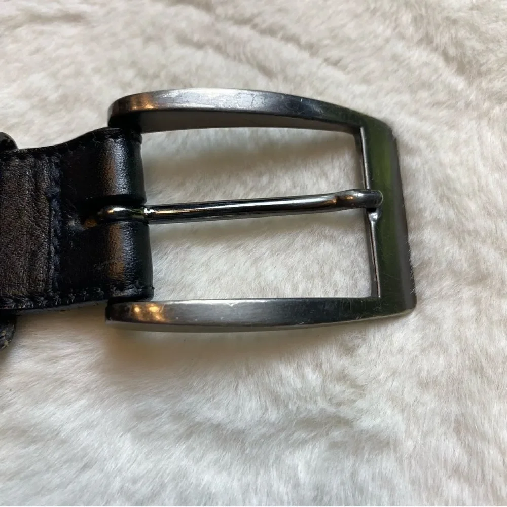 Bachrach Black Leather Belt Size 50